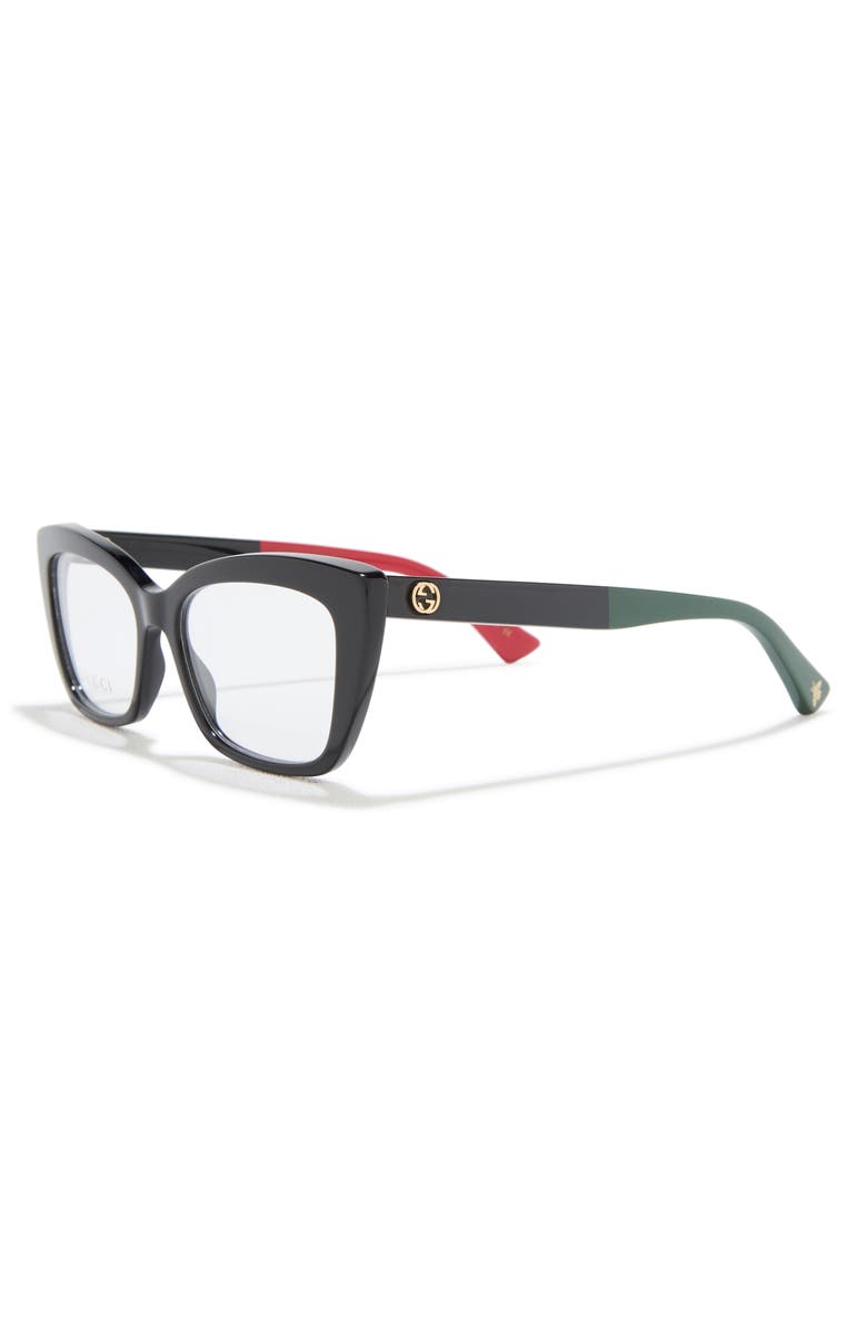 Gucci 51mm Cat Eye Optical Glasses, Alternate, color,