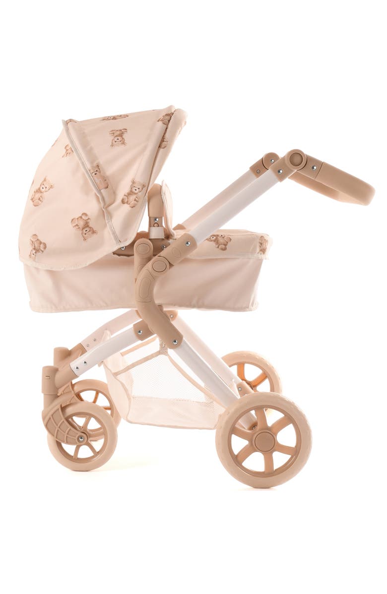 Roma Prams Teddy Single Doll Pram Beige & Bear Convertible 2 In 1, Kids 3+, Alternate, color, Beige