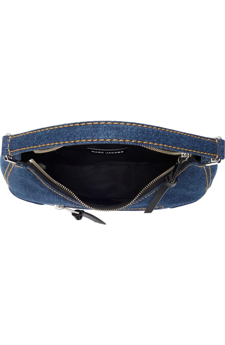Marc Jacobs Denim Cruiser Small Crescent Shoulder Bag, Alternate, color,