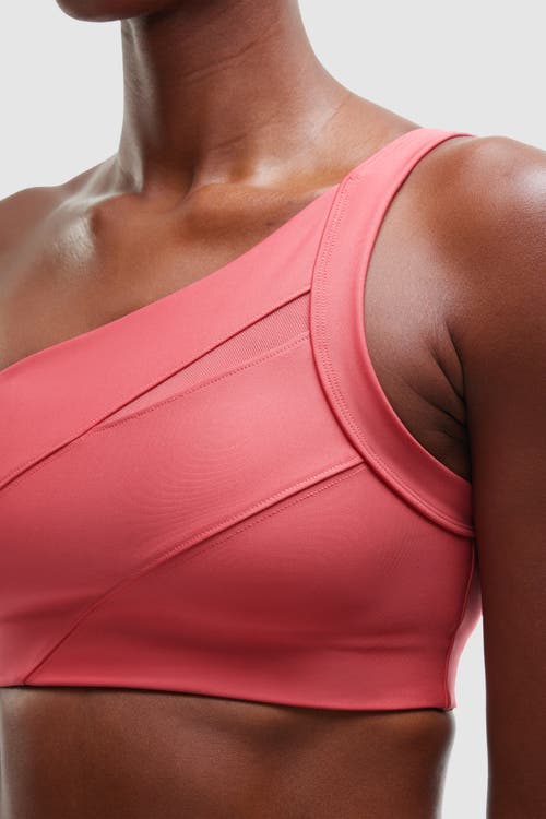 Peloton Endurance Light One Shoulder Bra In Brick Red