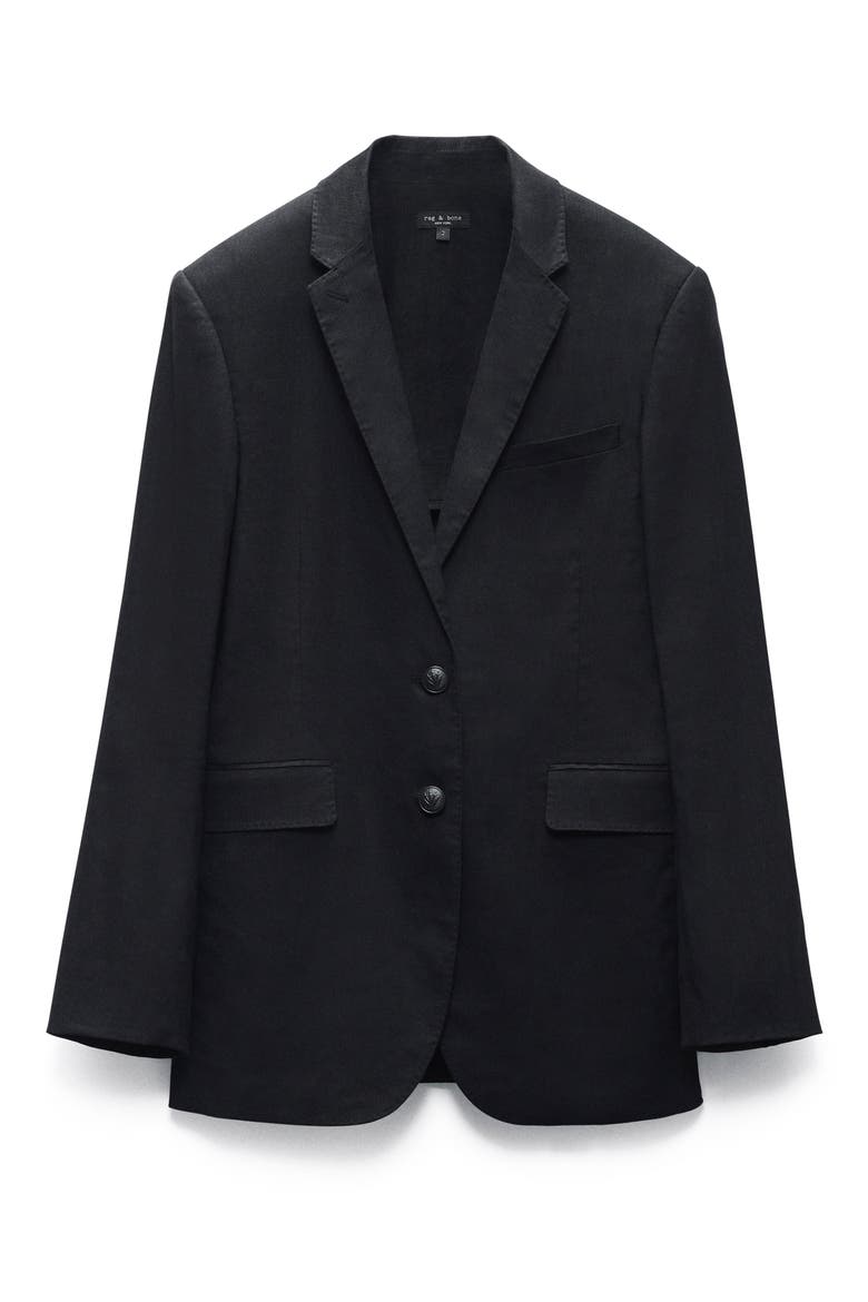 Odessa Linen Blend Blazer, Alternate, color, BLACK