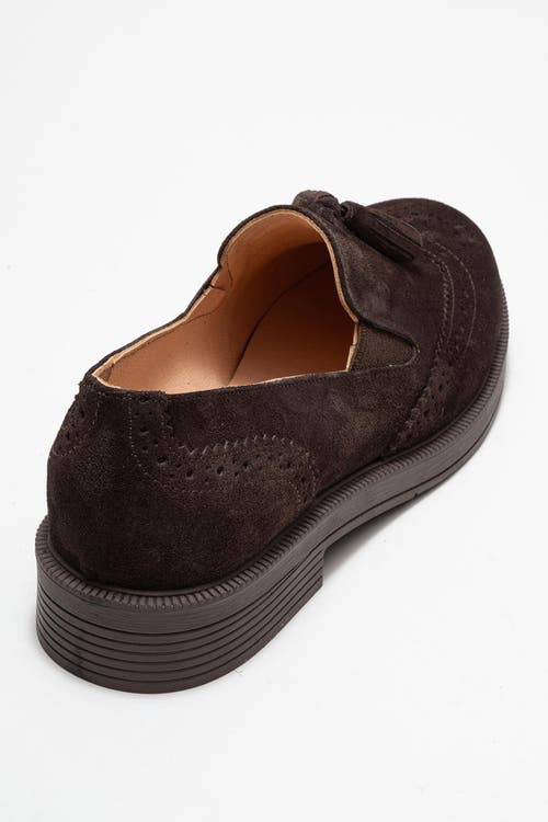 Forever & Always Shoes Alex Leather Tassel Loafers In Brown