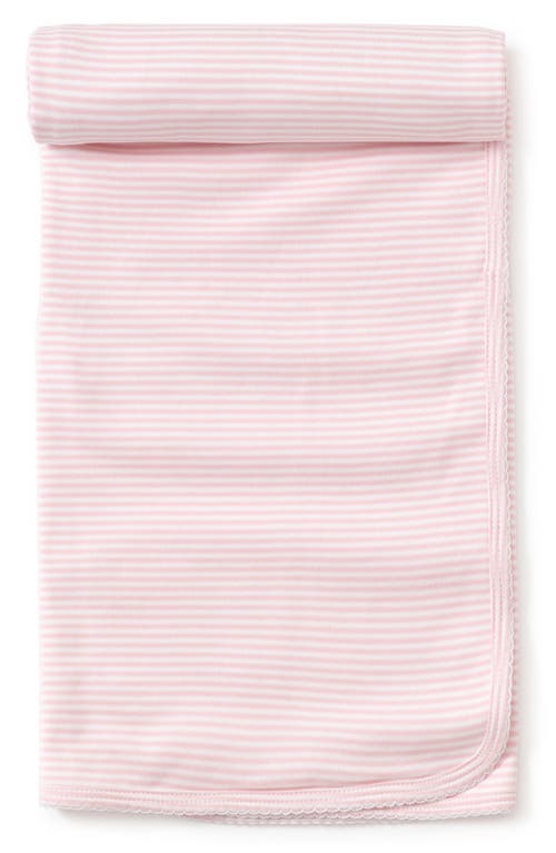 Kissy Kissy Simple Stripes Baby Receiving Blanket In Pink