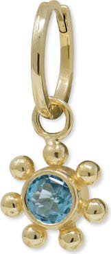Anzie Dew Drop Marine Charm Single Hoop Earring