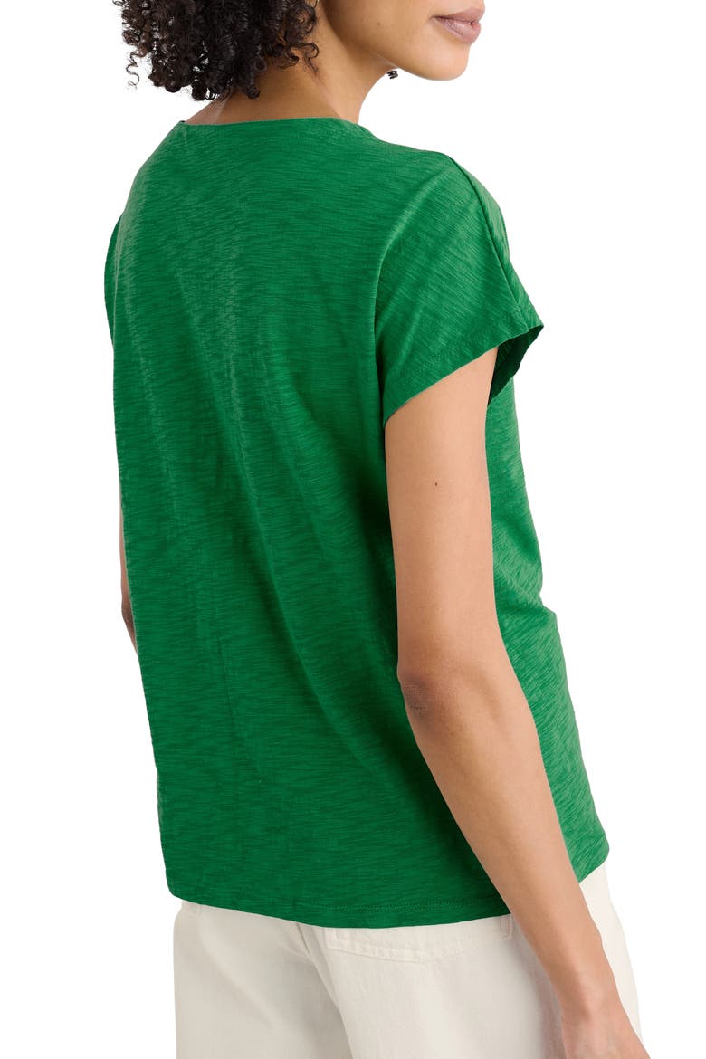 Studio Glass Organic Cotton Button-Up Top, Alternate, color, ISLAND