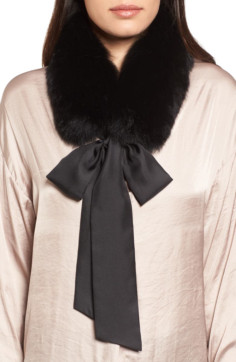 Max Mara Cecilia Genuine Fox Fur Collar, Main, color, 