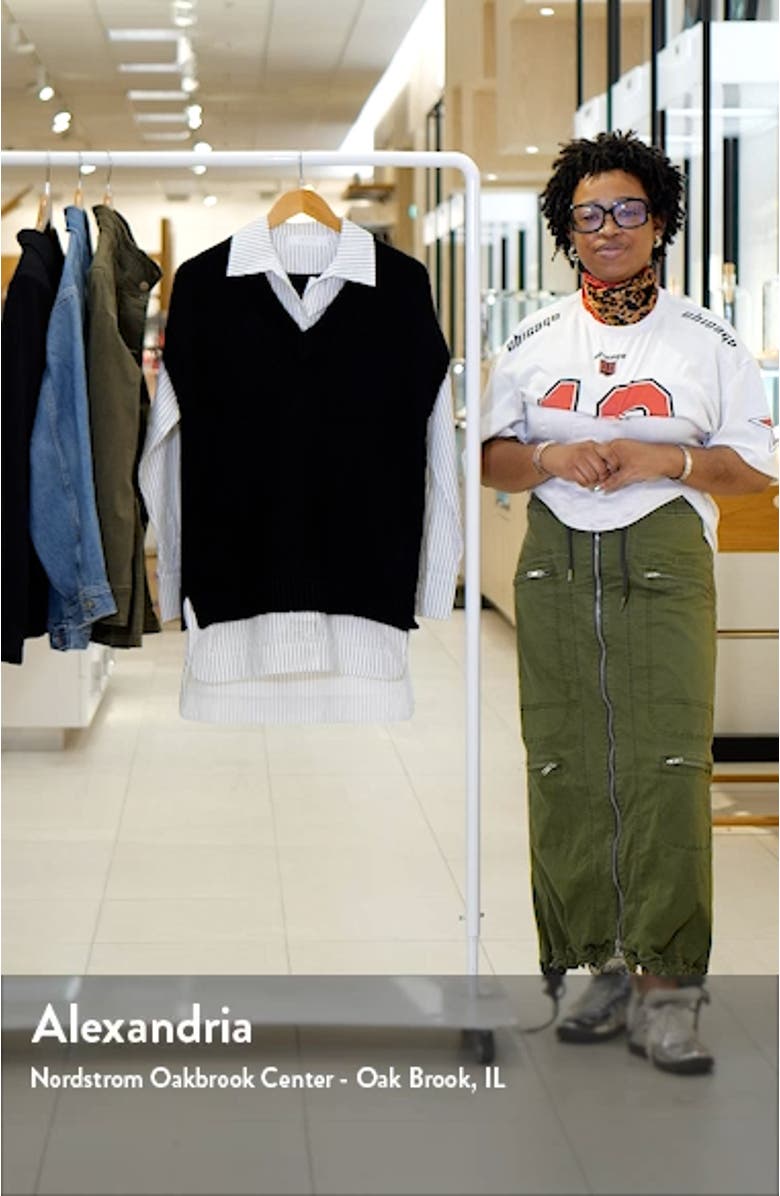 Ishilly Layered Long Sleeve Sweater Shirtdress, sales video thumbnail