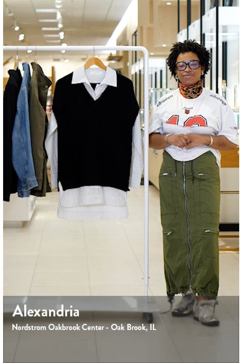 Ishilly Layered Long Sleeve Sweater Shirtdress video