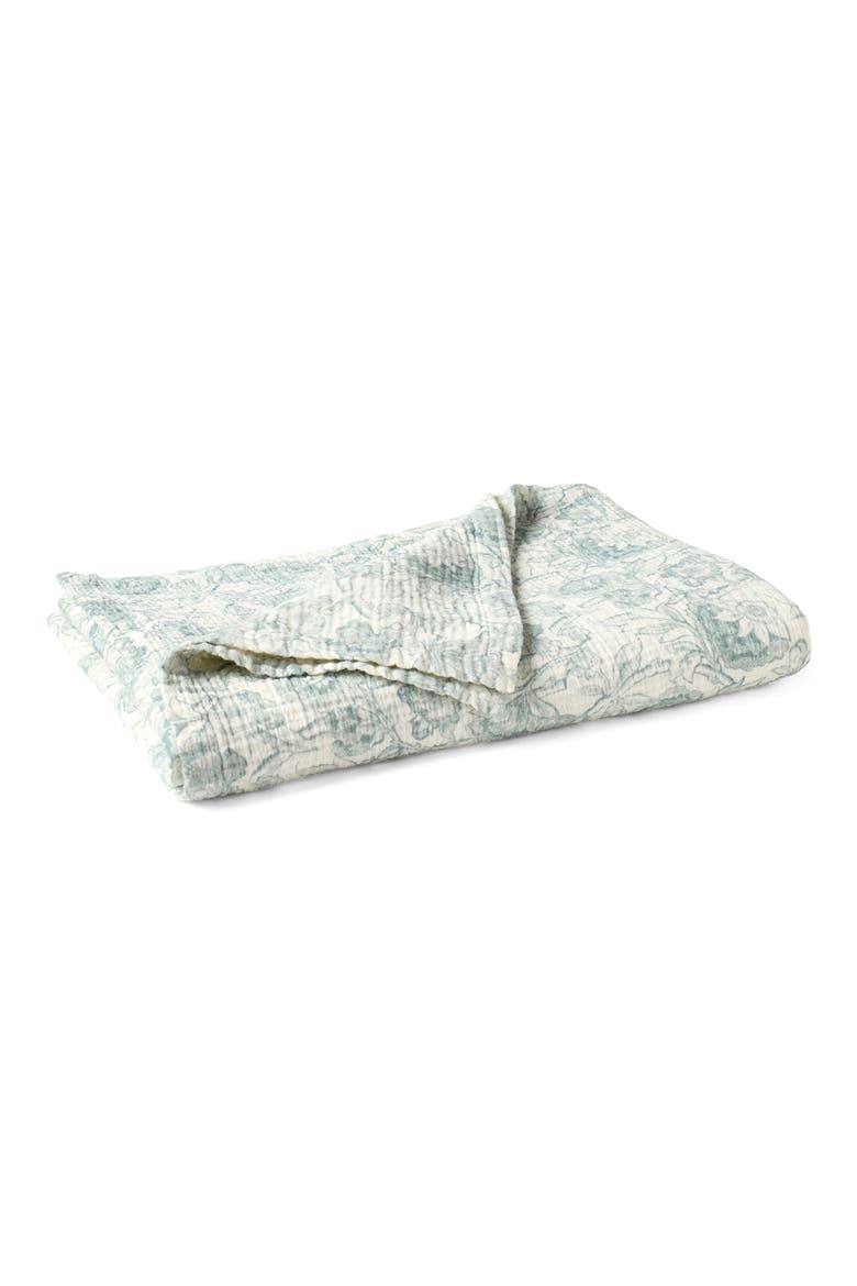 Balboa Print Matelassé Organic Cotton Throw, Main, color, UNDYED W/ DEW