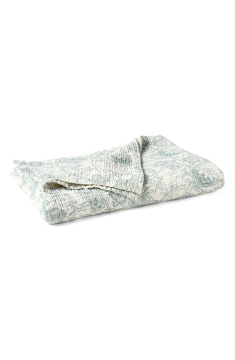 Balboa Print Matelassé Organic Cotton Throw