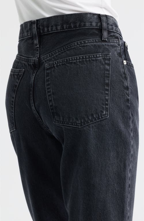 Frame The Candle High Waist Barrel Jeans In Black