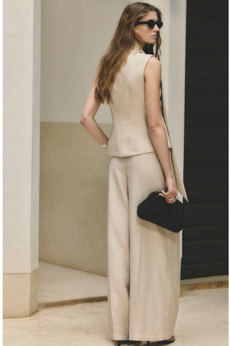 Wide Leg Lyocell Blend Pants, Alternate, color, LIGHT/ PASTEL GREY