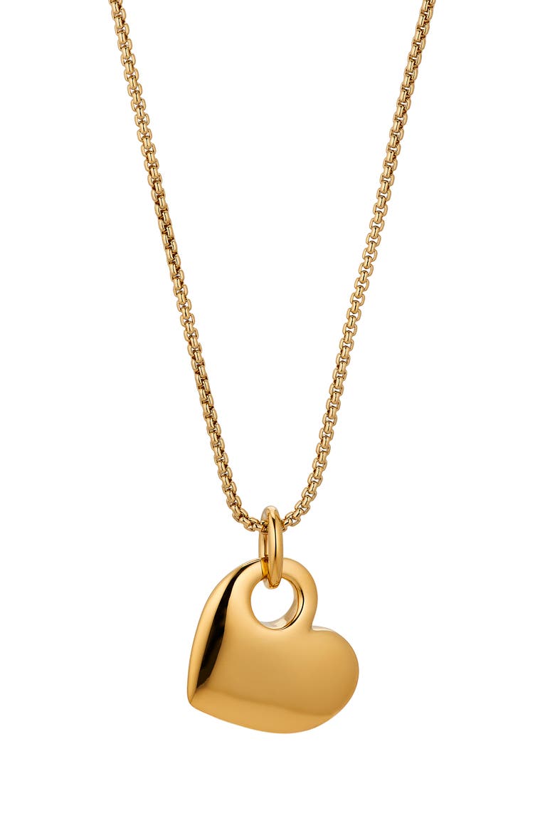 Sunlight Heart Pendant Necklace, Main, color, GOLD