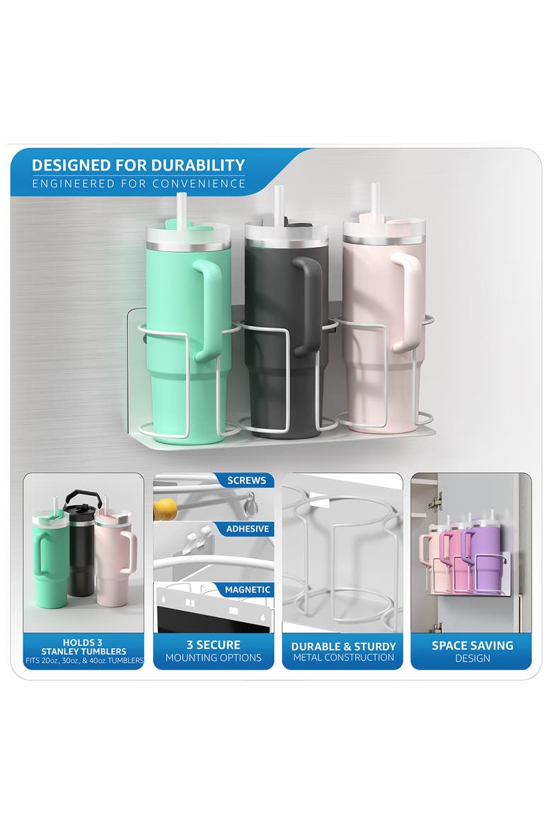 Tumbler Organizer, Alternate, color, WHITE