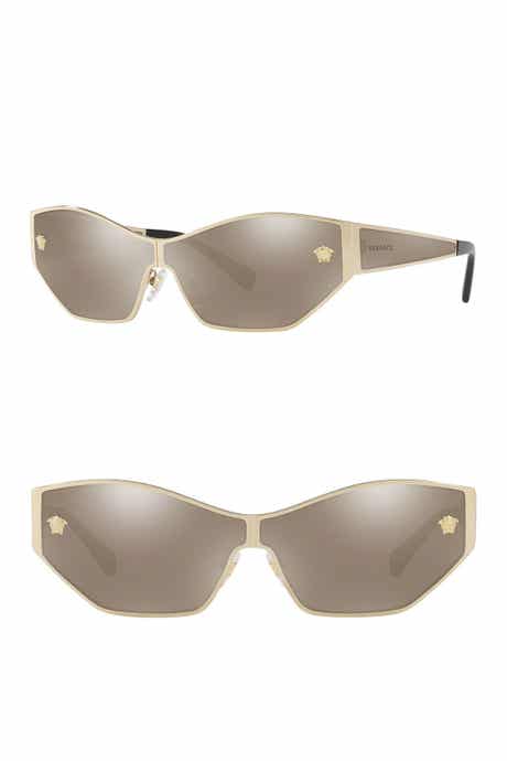 Versace 67mm Mirrored Shield Sunglasses