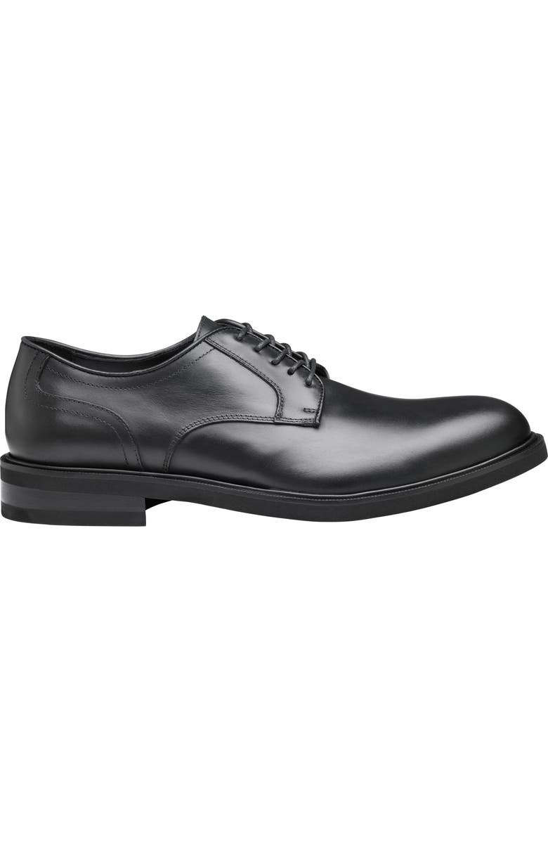 Johnston & Murphy Hartley Plain Toe Derby, Alternate, color, Black Italian Calfskin