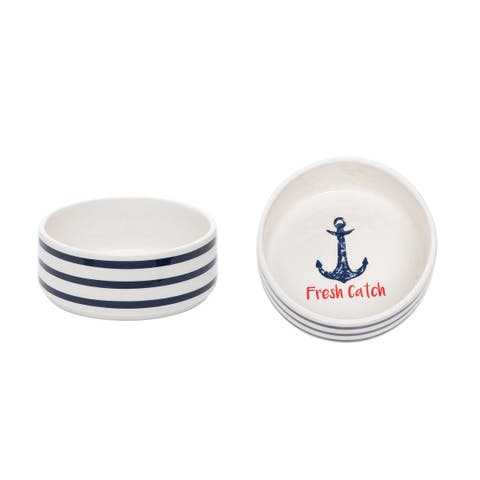 "fresh Catch" Anchor Pet Bowl 2.5" X 6.5"