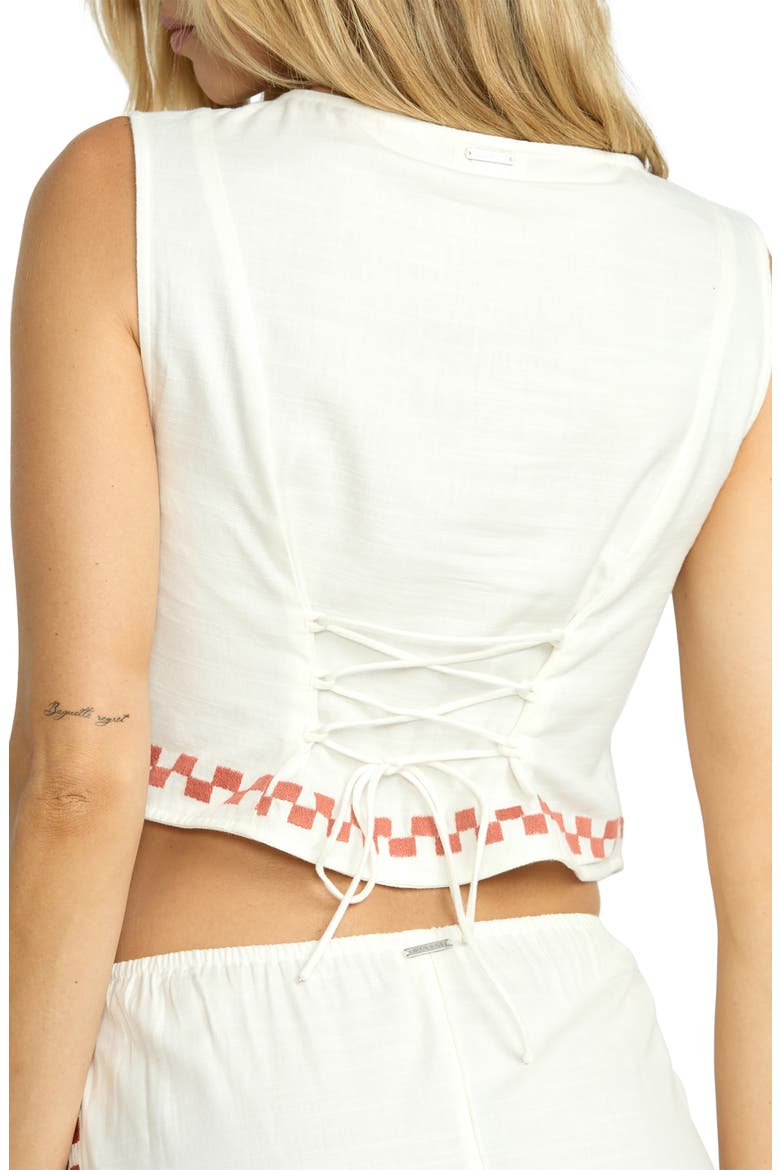 Secret Cove Embroidered Vest, Alternate, color, SALT CRYSTAL