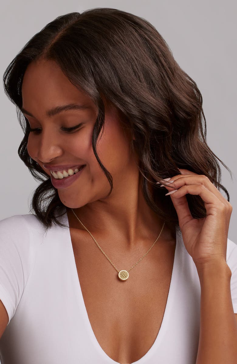 LAGOS Meridian Circle Pendant Necklace, Alternate, color, Gold