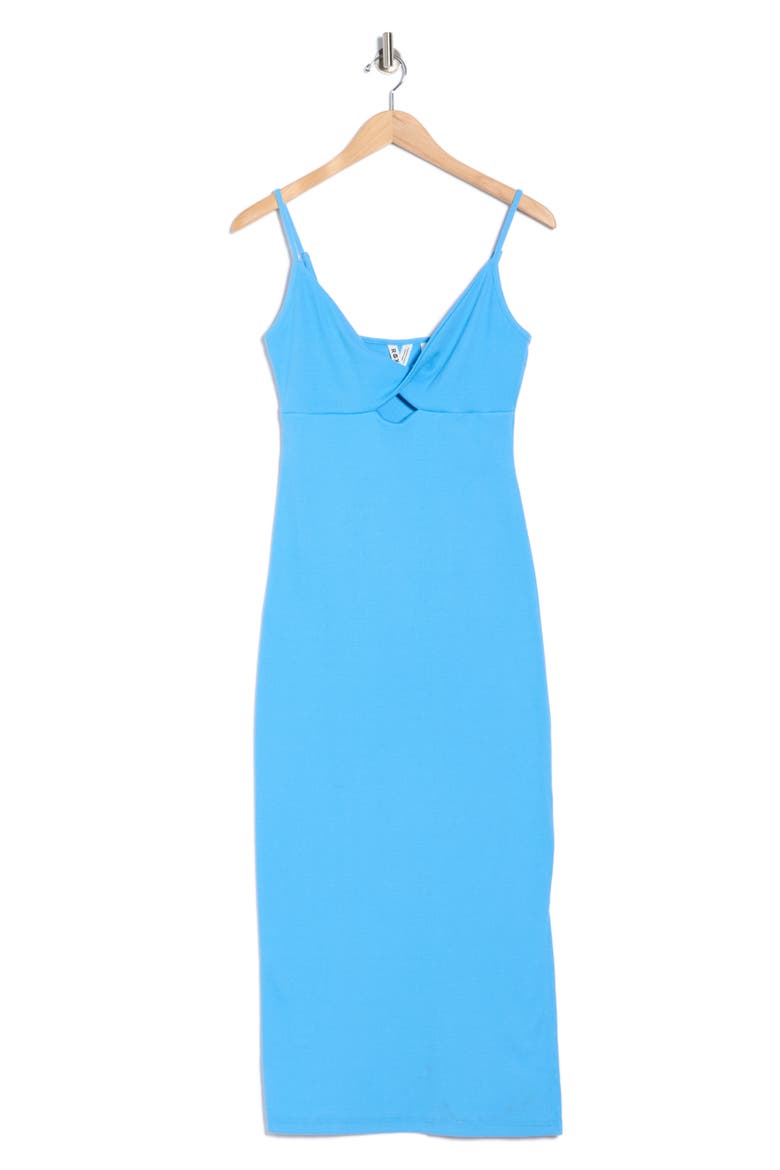 Wavey Lady Cotton Midi Dress, Alternate, color, AZURE BLUE SOLID