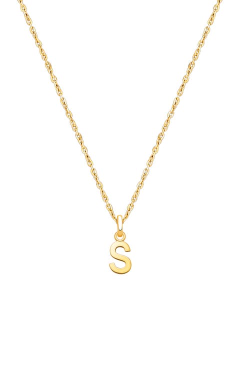 14K Gold Modern Initial 12-14" Necklace