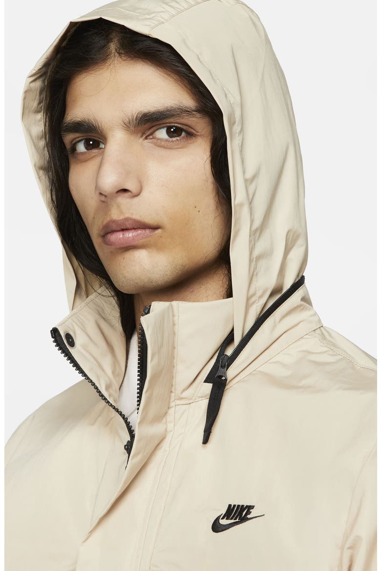 Premium Essentials M65 Unlined Hooded Jacket, Alternate, color, GRAIN/ BLACK/ BLACK