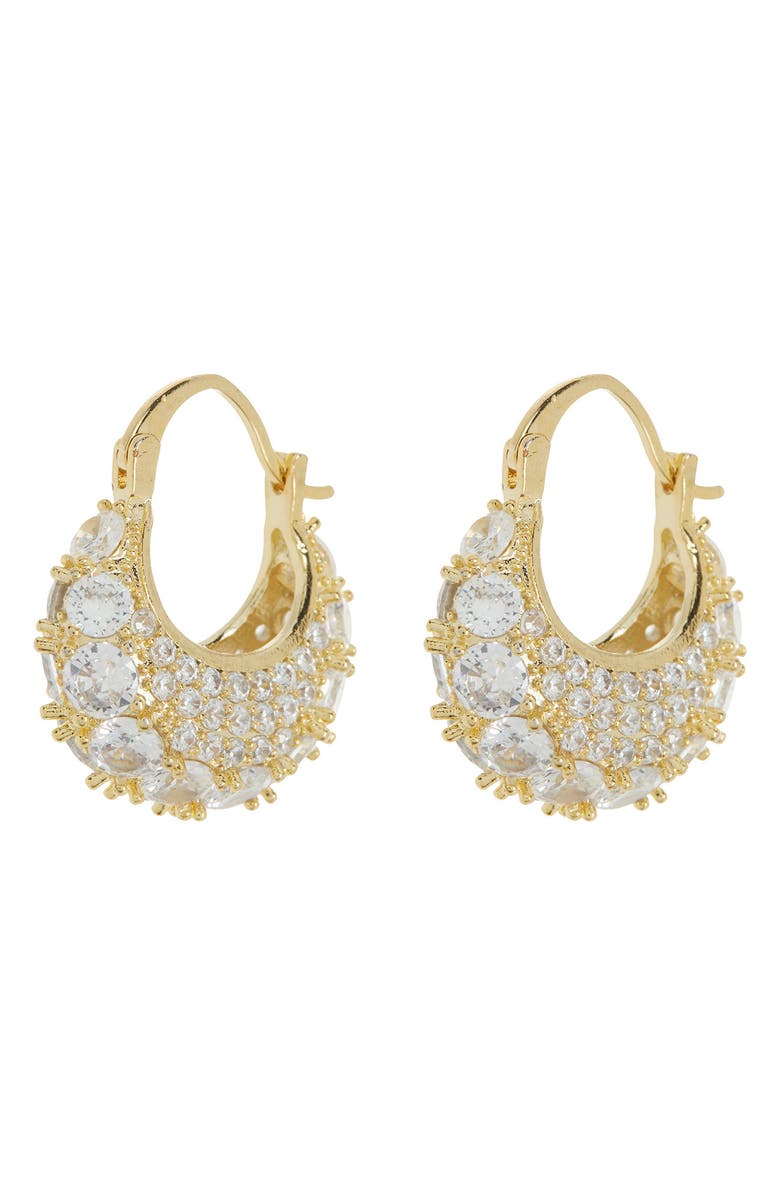 EYE CANDY LOS ANGELES Carla Cubic Zirconia Hoop Earrings, Alternate, color, 
