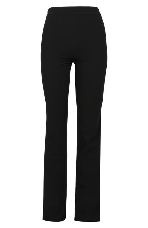 Gabardine Zip Hem Stretch Pants