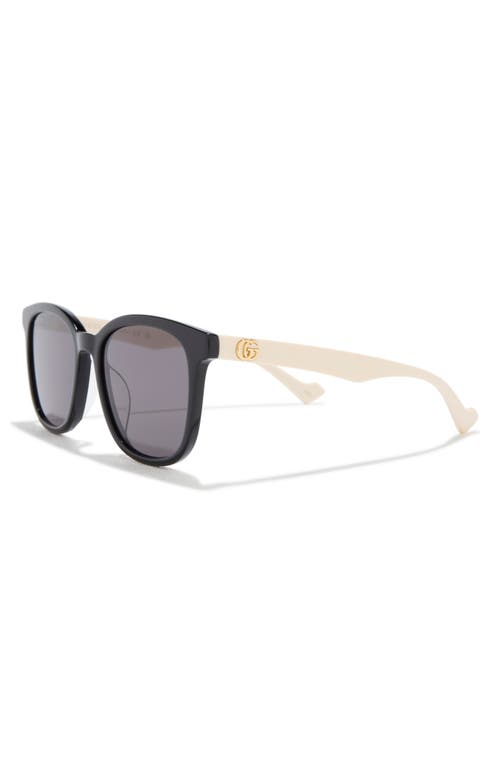Gucci 55mm Round Sunglasses In Black