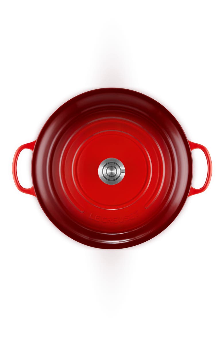 Enameled Cast Iron Round Dutch Oven, Alternate, color, CERISE