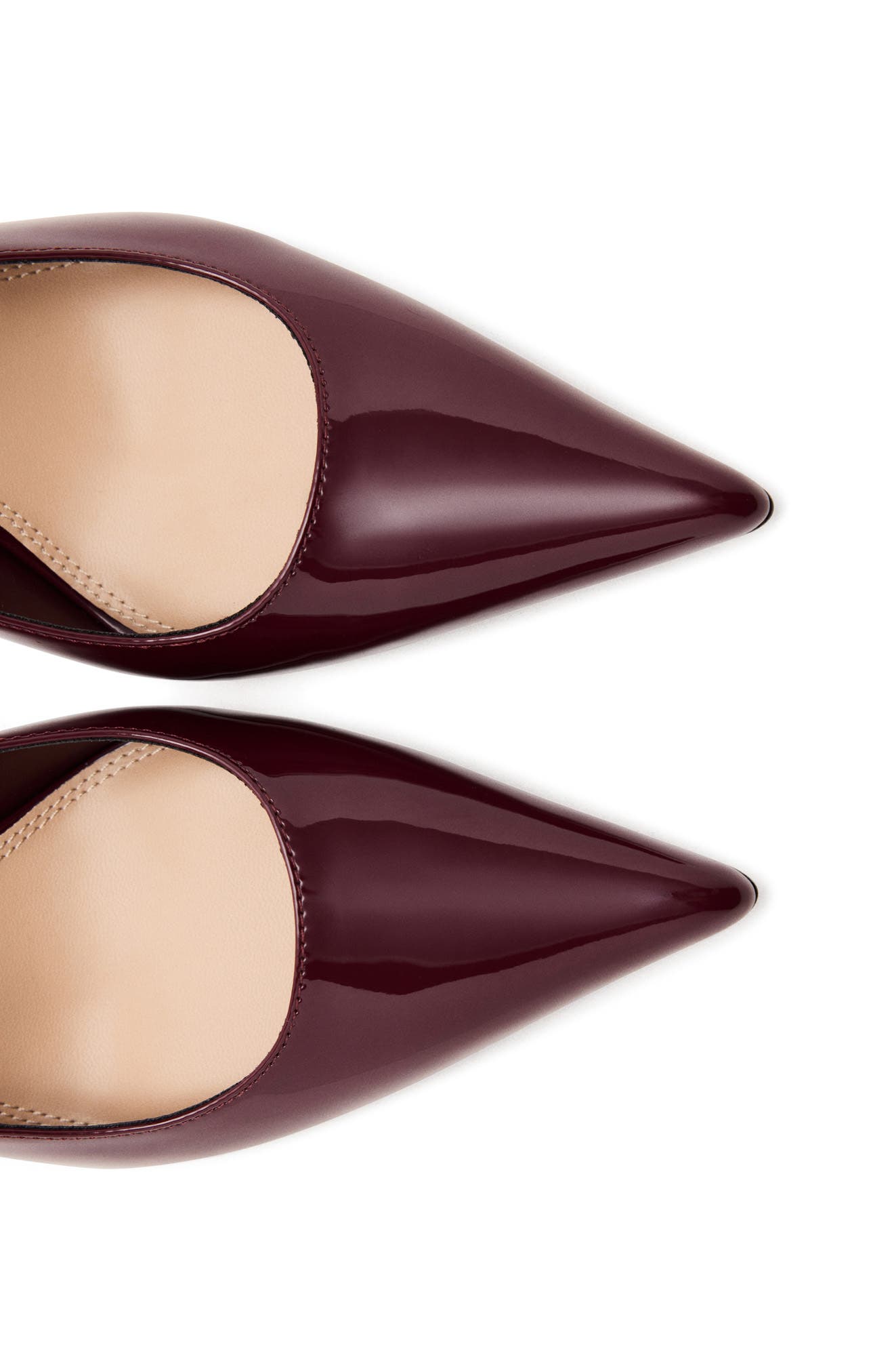 Patent Leather Pointed Toe Slingback Pump, Alternate, color, BURGUNDY