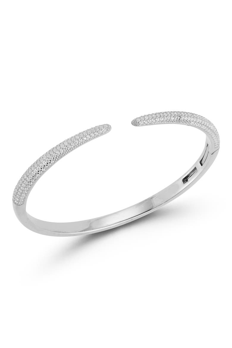Pavé Bangle Bracelet, Main, color, SILVER