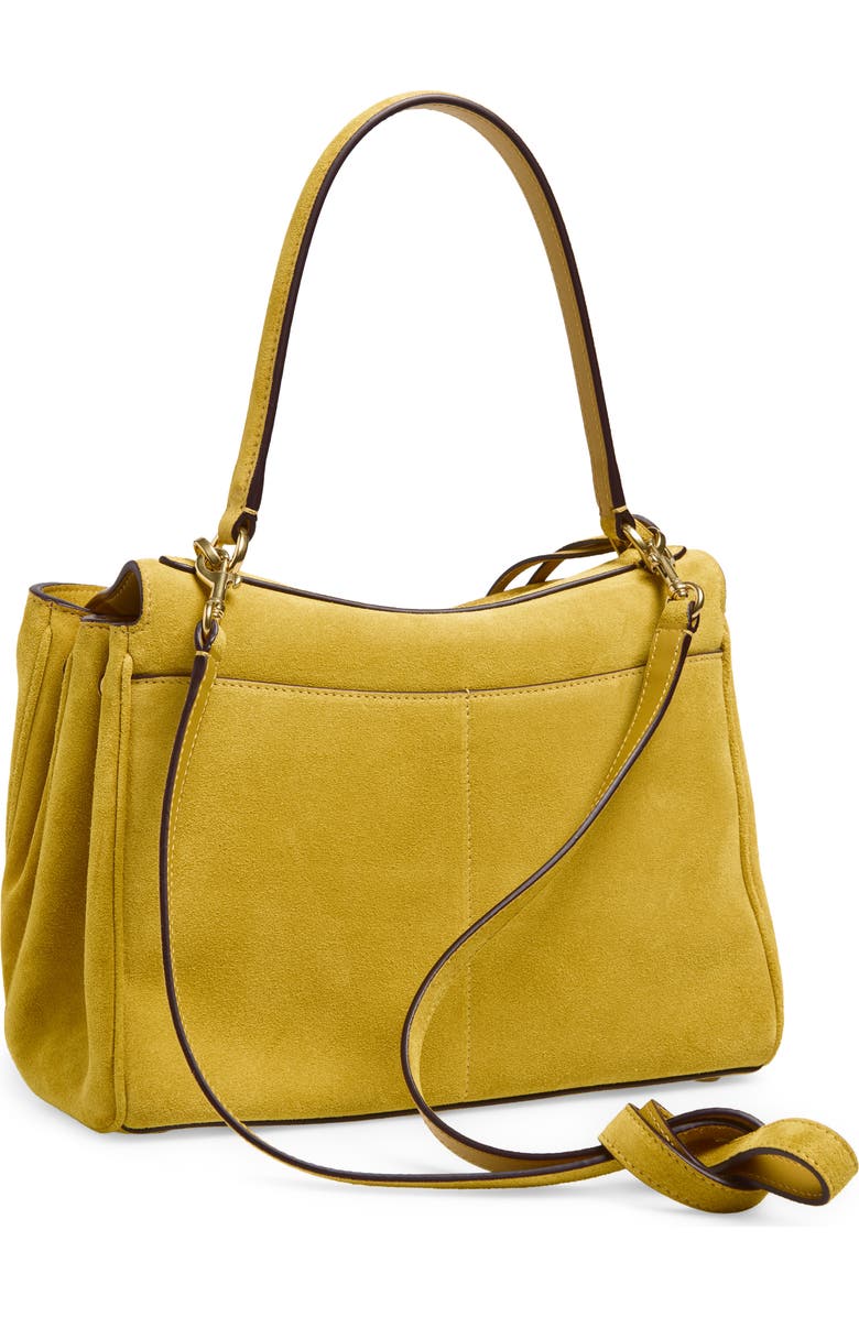 Balenciaga Rodeo Suede Top Handle Bag, Alternate, color, 7016 Curry