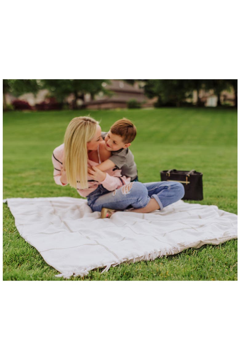 Montecito Outdoor Picnic Blanket, Alternate, color, WHITE
