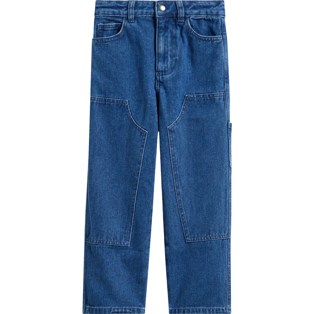 Reiss Kids' Luther Sr. Reinforced Knee Jeans In Blue