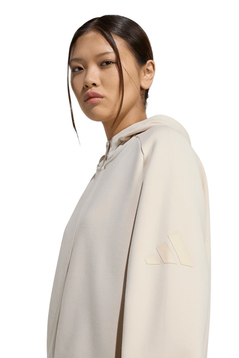 Full Zip Hoodie, Alternate, color, CRYSTAL LINEN/