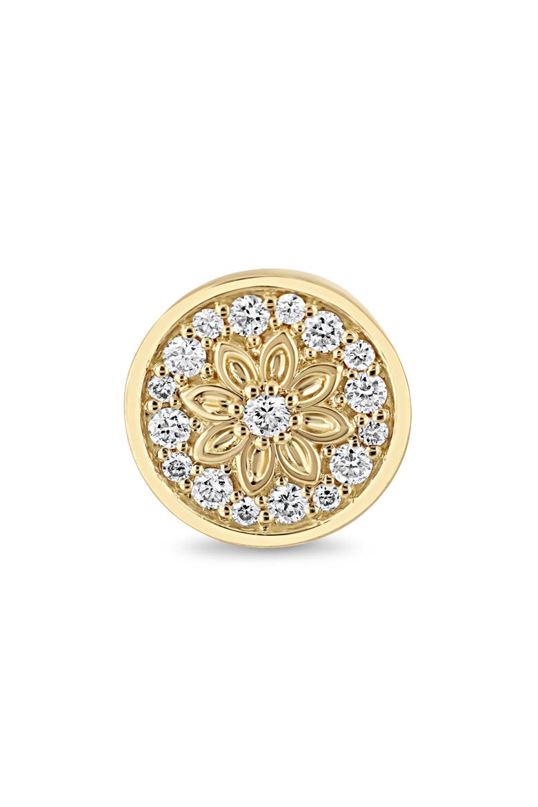 Getty Diamond Circle Flower Stud Earrings, Alternate, color, 18K YELLOW GOLD