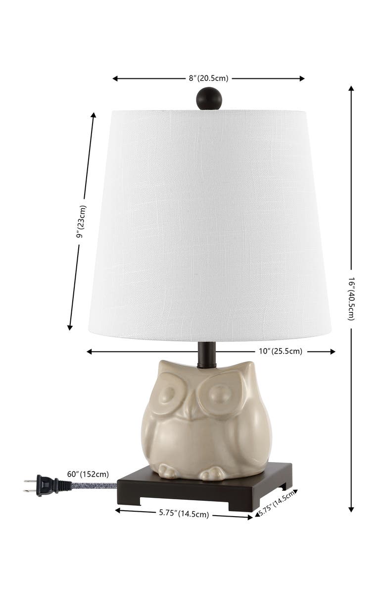 JONATHAN Y Justina Ceramic Mini LED Table Lamp, Alternate, color, Antique White