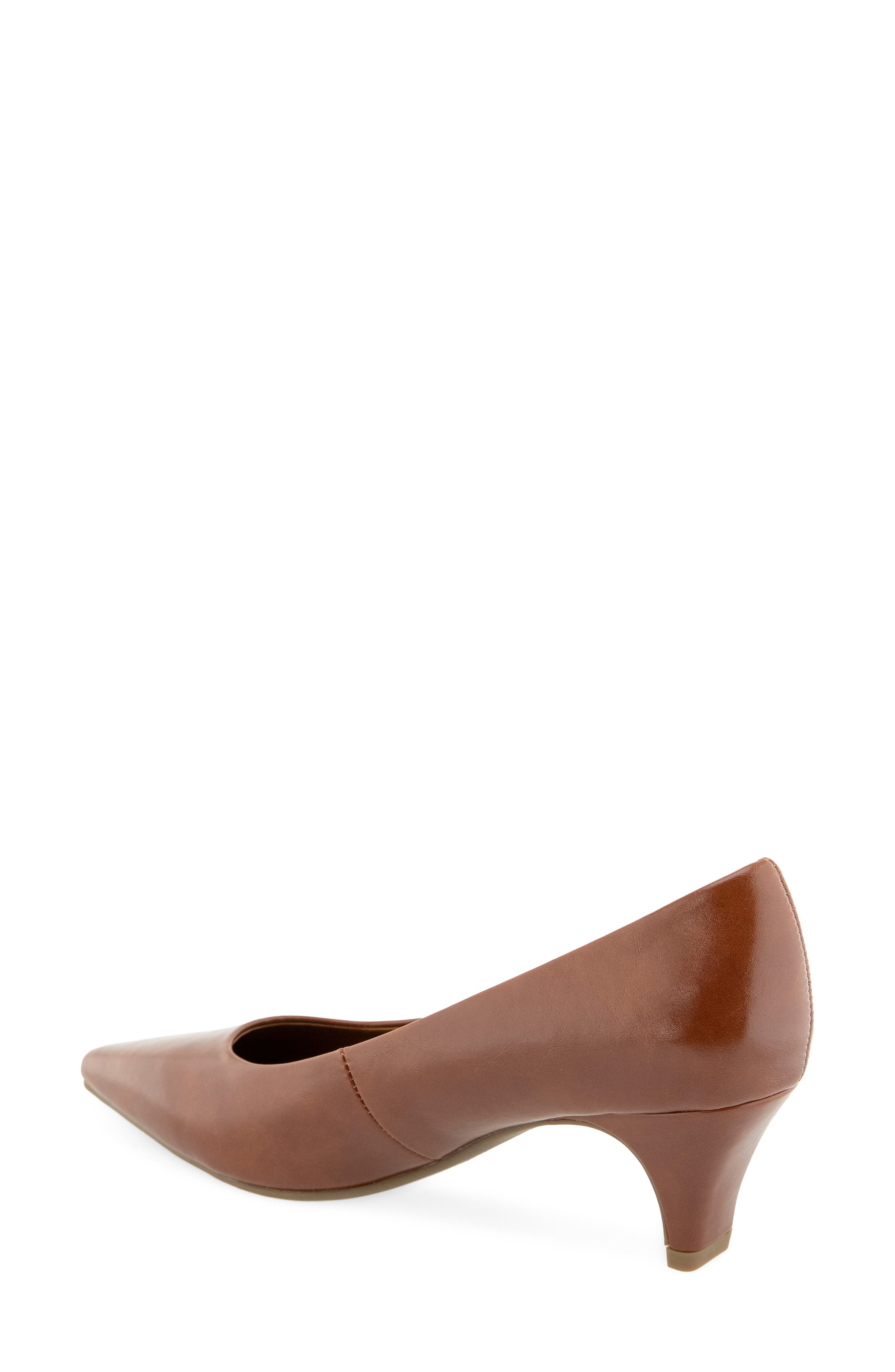 Marist Faux Leather Pump, Alternate, color, CARAMEL