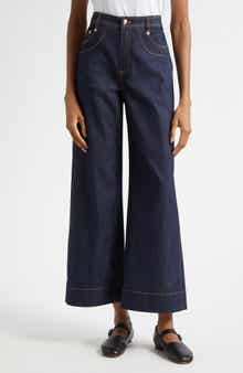 Sallie High Waist Ankle Wide Leg Jeans