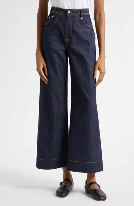 Sallie High Waist Ankle Wide Leg Jeans
