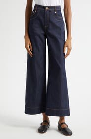 Cinq à Sept Sallie High Waist Ankle Wide Leg Jeans