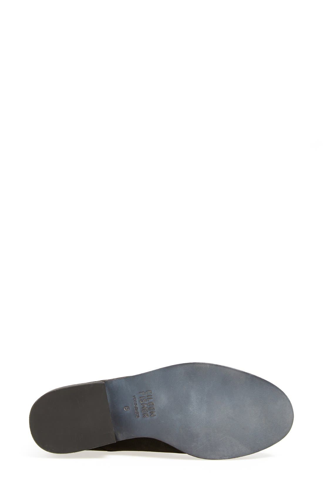 'Soul' Gathered Leather Bootie, Alternate, color, BLACK NUBUCK LEATHER