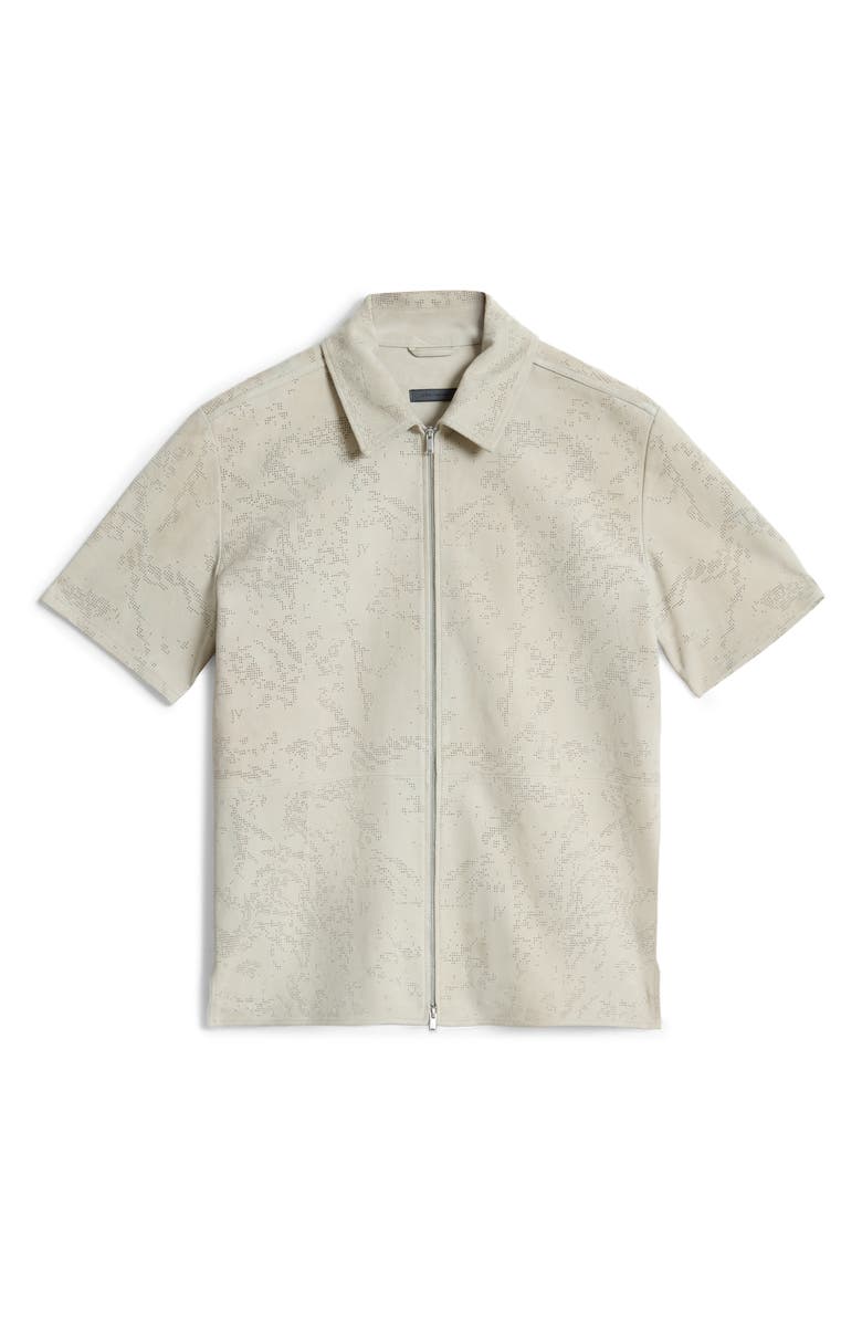 John Varvatos Wade Suede Zip Shirt jacket, Alternate, color,