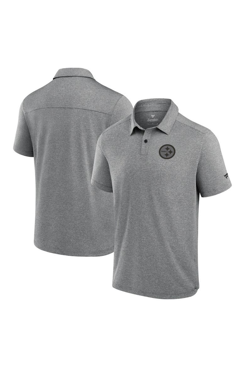 Men's Fanatics Signature Black Pittsburgh Steelers Front Office Tech Polo Shirt, Main, color, Black