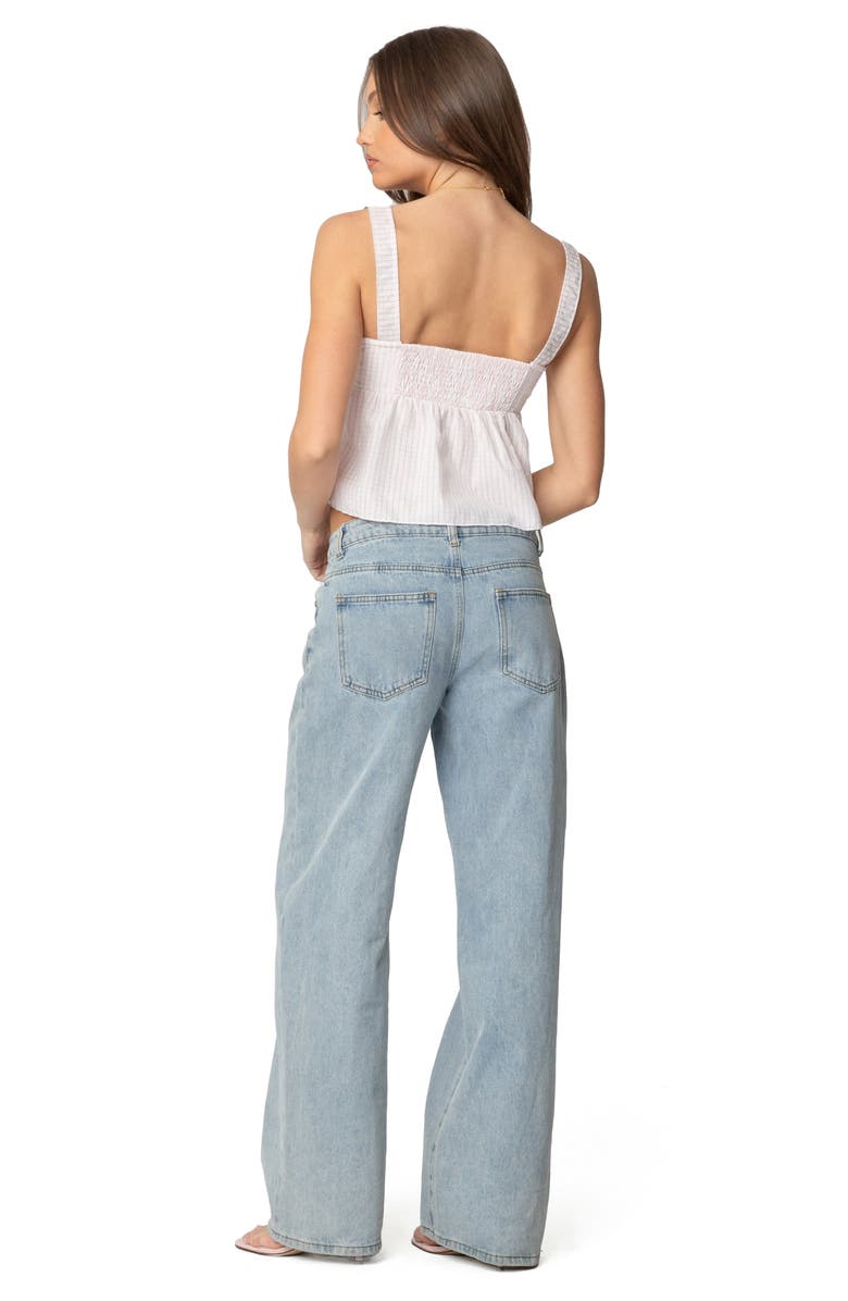 EDIKTED Linn Gingham Babydoll Tank, Alternate, color, Light Pink