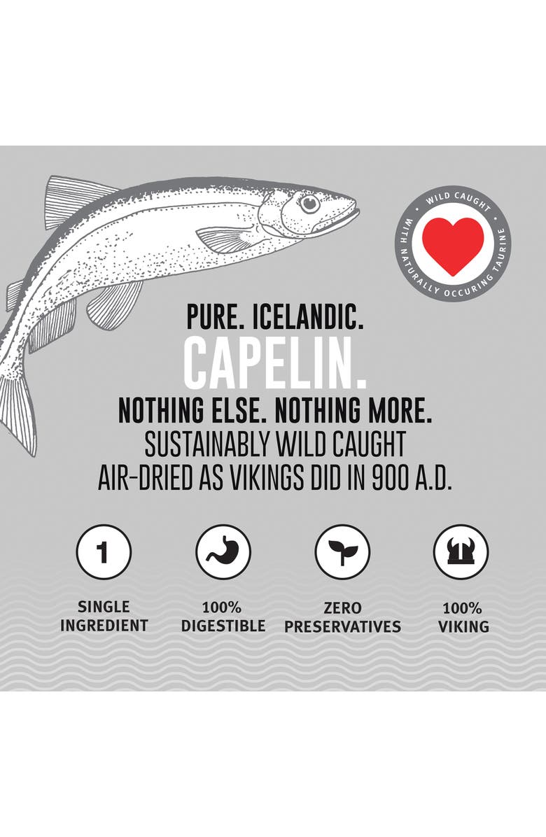 ICELANDIC+ Capelin Whole Fish & Pieces Dog Treat 2.5oz Bag, Alternate, color, Multicolored