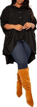BUXOM COUTURE Flowy High-Low Shirt