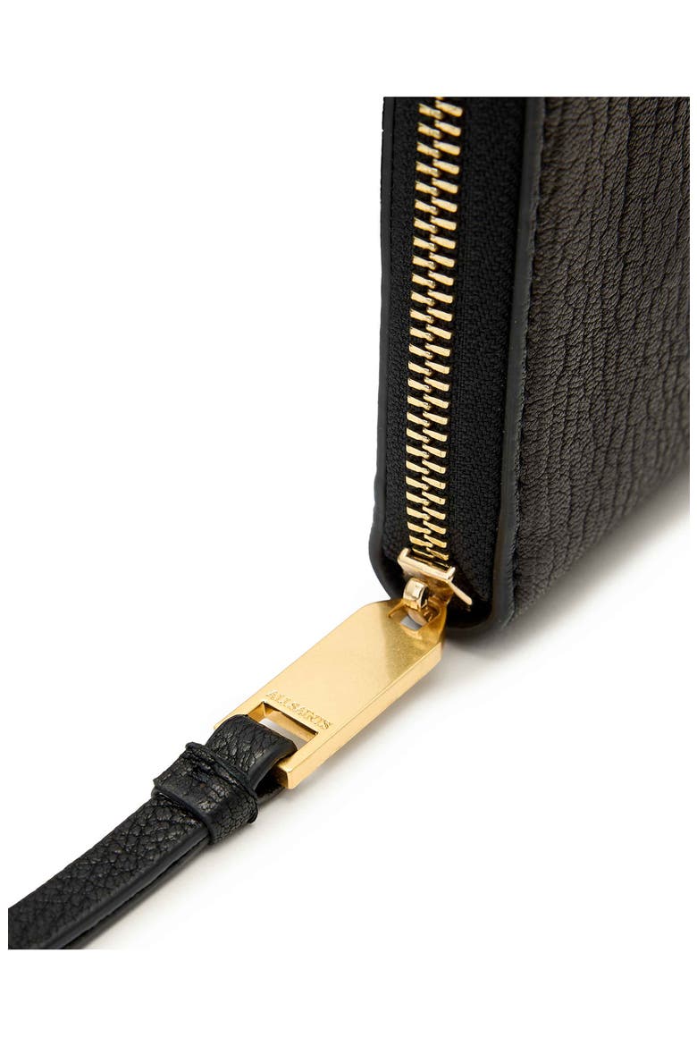Leather Travel Wallet, Alternate, color, BLACK