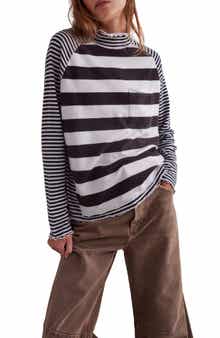Free People Punk Playful Stripe Long Sleeve T-Shirt